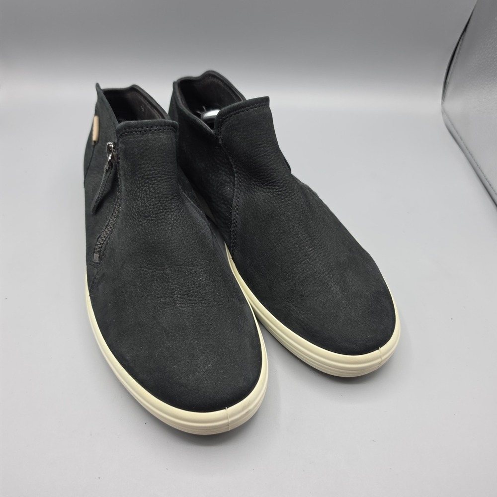 ECCO Shoes Womens 10 Black Leather Zip Ankle‎ Bootie Comfort Casual